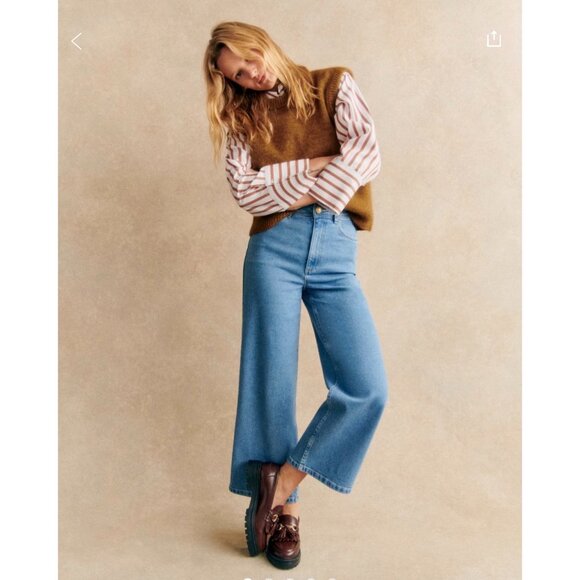 Sézane Samuel JumperMustard Knit Sleeveless Sweater Vest XXL - Picture 11 of 11